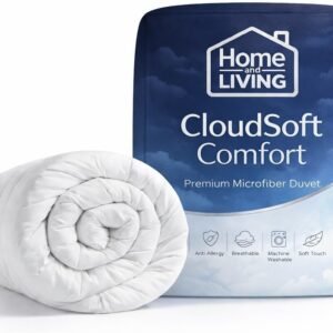 UK made microfibre hollowfibre duvet on a bed