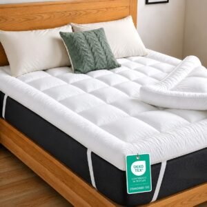 Hotel quality mattress topper 10cm extra thick on a double bed