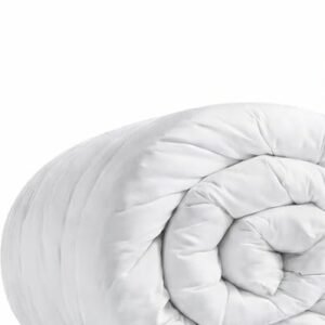 Snoozel microfibre duvet rolled on a white background