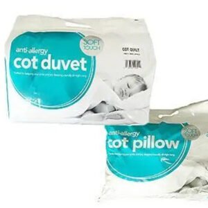 Anti-allergy 7.5 tog cot bed duvet and pillow set