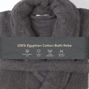 Charcoal 100% Egyptian cotton bath robe